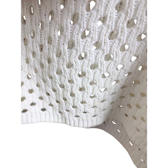 PrettyLittleThing White Eyelet Knit Polo Dress size XL - Picture 7 of 10